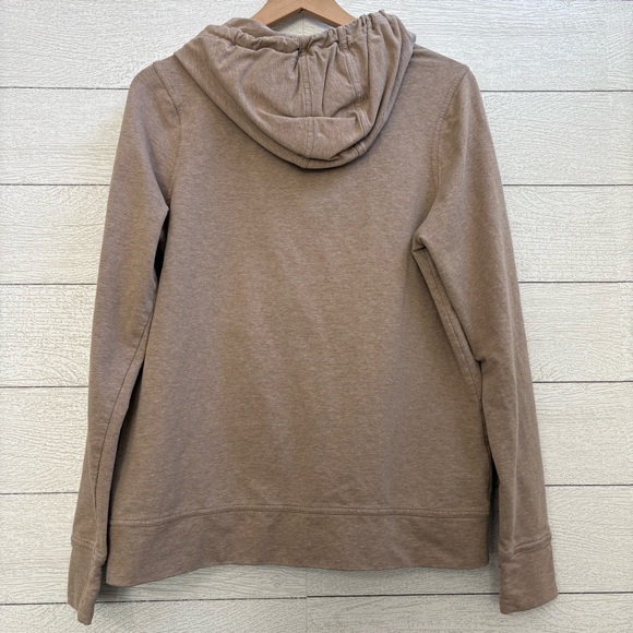 Pact Airplane Zip Hoodie L Deep Taupe Heather Organic Cotton - Picture 5 of 8